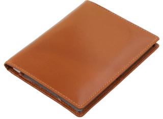 Skórzane etui na dokumenty E-208 Koniak