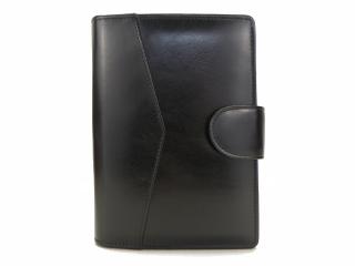 SKÓRZANY ORGANIZER, format B6, kalendarz 2024, planer  0212-K Czarny