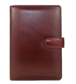 SKÓRZANY ORGANIZER, format B6, planer 0710 Bordowy