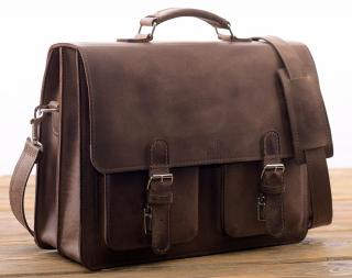 Teczka biznesowa skórzana BarellyBags- Arabic-L  Brąz Barka