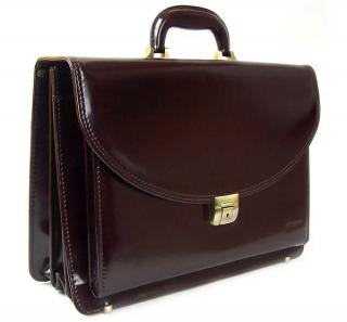 Teczka biznesowa skórzana, z organizerem  T-717 TN laptop 16 cali Brown