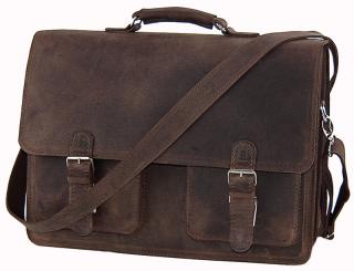 Teczka skórzana BarellyBags- Dark Brown - XXL Brąz Barka