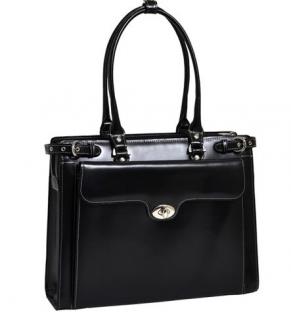 Torba damska biznesowa z miejscem na laptop WINNETKA Black McKlein