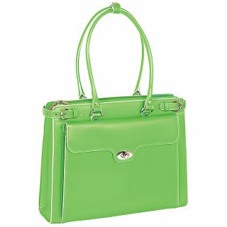 Torba damska biznesowa z miejscem na laptop WINNETKA Zielona McKlein