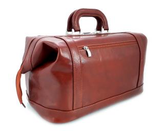 Torba lekarska, kufer skórzany, Unisex, Galskór, model M550 Koniak