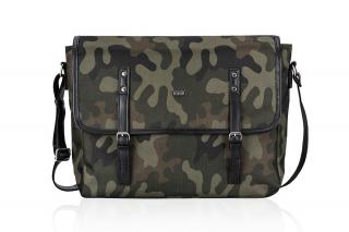 Torba miejska typu messenger, listonoszka, SOLIER S17, moro