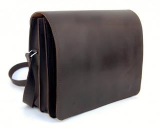 Torba skórzana BarellyBags, Chocolate, Kasztanowy Brąz, L