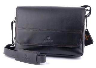 Torba skórzana BarellyBags-Texas Black- L Czarny