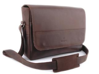 Torba skórzana BarellyBags-Texas Brown- L Ciemny brąz