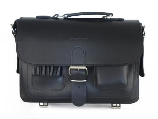 Torba skórzana, PLECAK 3w1 Styl VINTAGE, JUCHT, 0065 Czarny