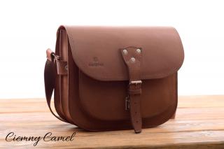 Urokliwa damska torebka skórzana listonoszka, torba w stylu Vintage BarellyBags, model Luizjana