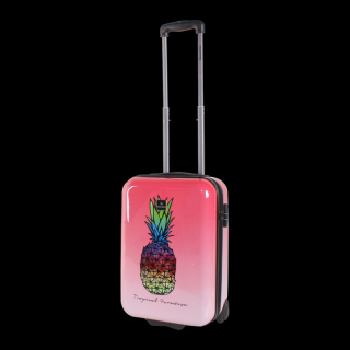 WALIZKA podróżna na 2 kólkach, MAŁA kabinowa,  SAXOLINE Gradient Pineapple