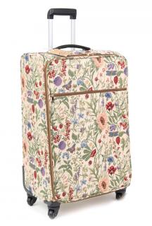 Walizka podróżna na kółkach, duża, w stylu Vintage, orientalnym, gobelin W-011-L Prairie