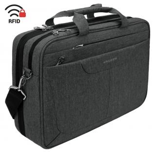 Wodoodporna torba na laptopa 15,6", teczka biznesowa z ochroną RFID  firmy KROSER