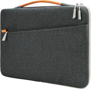 Wodoodporny pokrowiec z rączką na laptop 15,6" marki JETech- Futerał na notebooka ciemno szary