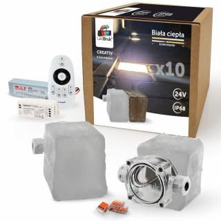 10x LedBruk Creativ 61x61x69x60 mm Biała ciepła