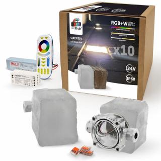 10x LedBruk Creativ RGBW BC + sterownik + zasilacz