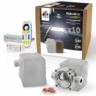 10x LedBruk Creativ RGBW BZ + sterownik + zasilacz