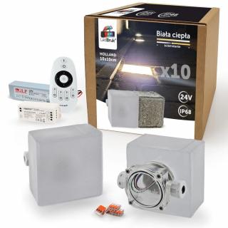 10x LedBruk Holland KH1010 Biała Ciepła 10X10X6 cm