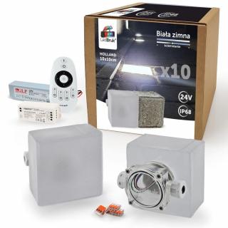 10x LedBruk Holland KH1010 Biała Zimna 10X10X6 cm