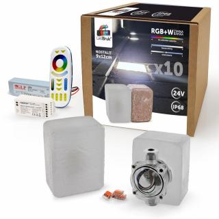 10x LedBruk Nostalit 9x12 RGBW BZ + sterow +zasil.
