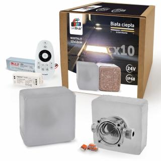 10x LedBruk Nostalit KN1212 Biała Ciepła 12X12X6cm