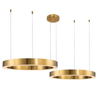 Lampa wisząca CIRCLE 100+120 LED mosiądz
