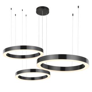 Lampa wisząca CIRCLE 40+60+80 LED tytanowa