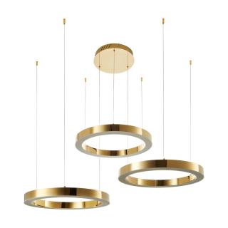 Lampa wisząca CIRCLE 60+60+60 LED złoty połysk