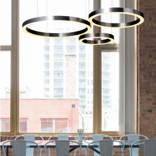 Lampa wisząca CIRCLE 80+80+100+120 LED nikiel