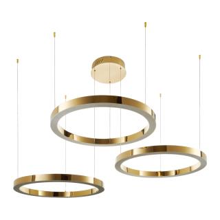 Lampa wisząca CIRCLE 80+80+80 LED złoty połysk