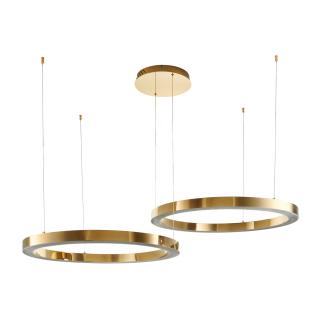 Lampa wisząca CIRCLE 80+80 LED złoty połysk