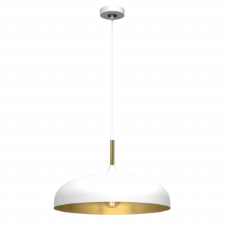 Lampa wisząca LINCOLN WHITE/GOLD 1xE27 45cm