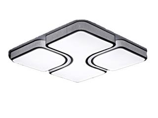 Plafon LED z pilotem Czarny 86,5x86,5cm  - P001B
