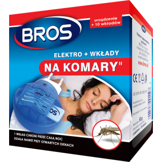 BROS Elektro na komary Urządzenie + 10 wkładów