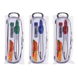 Cyrkiel metalowy KEYROAD z grafitem w etui