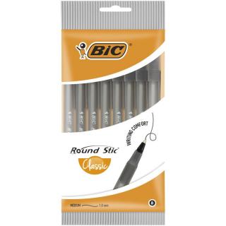 Długopis zwykły BIC roundstic 8 szt. czarny