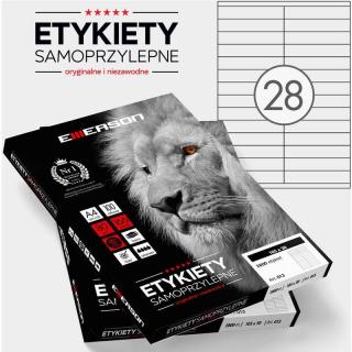 Etykieta samoprzylepna A4 EMERSON 20X105 100 arkuszy biała