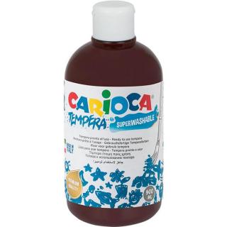 Farba tempera 500ml CARIOCA brązowa