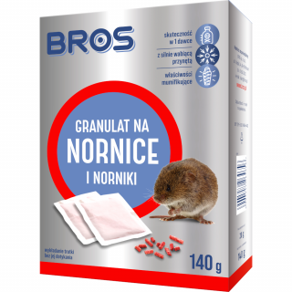 Granulat na nornice BROS 140g
