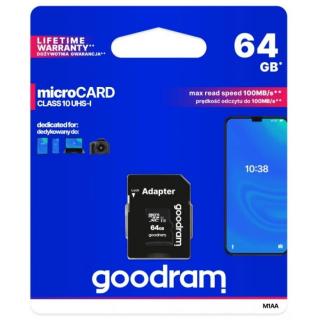 Karta pamięci GOODRAM microSDHC 32GB class 10 UHS I + adapter