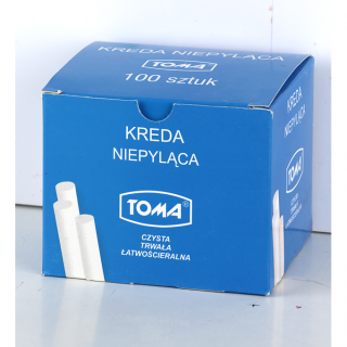 Kreda szkolna TOMA 100szt. niepyląca biała