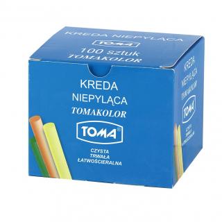 Kreda szkolna TOMA 100szt. niepyląca kolor