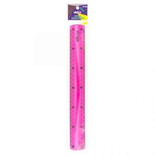 Linijka elastyczna 30cm STRIGO różowa