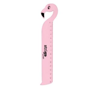 Linijka plastikowa 15cm STRIGO flaming