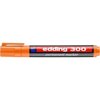 Marker permanentny 300 EDDING okrągła końcówka pomarańczowy