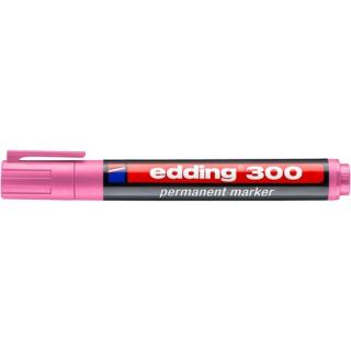 Marker permanentny 300 EDDING okrągła końcówka różowy