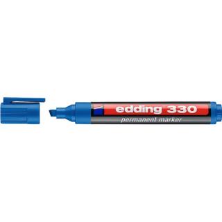 Marker permanentny 330 EDDING ścięta końcówka błękitny