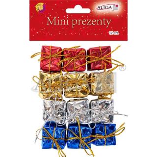 Mini prezenty ozdobne ALIGA 2,5 cm 12 szt.