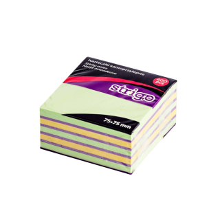 Notes samoprzylepny 75x75 STRIGO 400k mix pastelowy